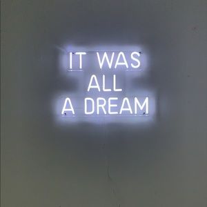 CUSTOM NEON SIGN “IT WAS ALL A DREAM”